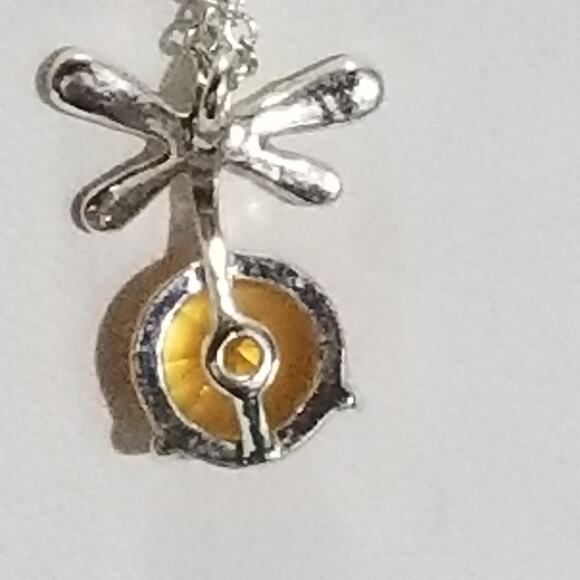 Silver tone SAQ 16" 4" ext. dragonfly w/rhinestone 1.2063 - Picture 7 of 7